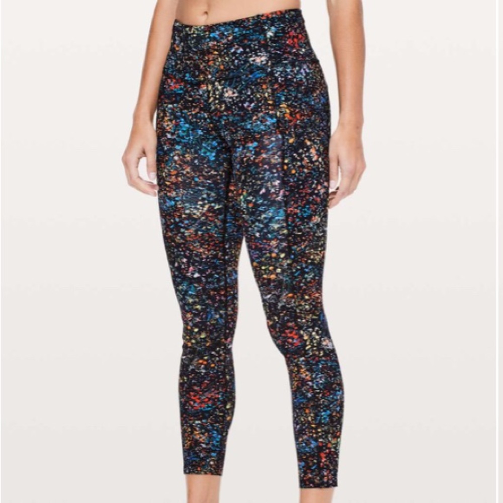 Lululemon Fast & Free 7/8 Tight * Nulux 25” Flowerescent Multi